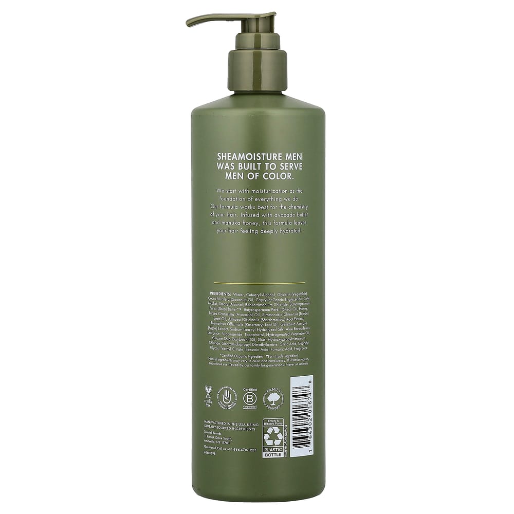 SheaMoisture Men's Deep Conditioner with Avocado Butter & Manuka Honey, 444ml (15 fl oz)