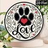Black Dog Paw Metal Wall Art Decor