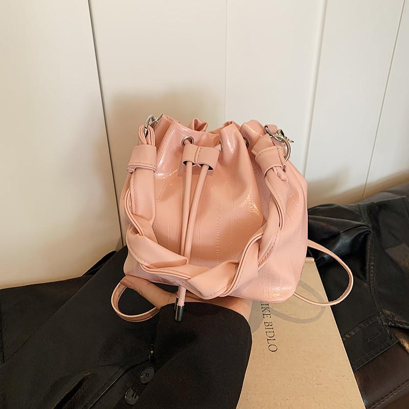 Trendy Womens Summer Pu Bucket Bag Fashionable Casual Crossbody Handbag