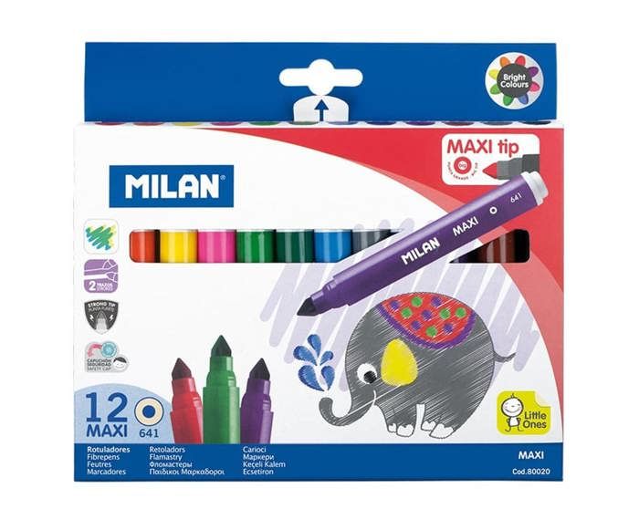 Boîte 12 feutres MAXI