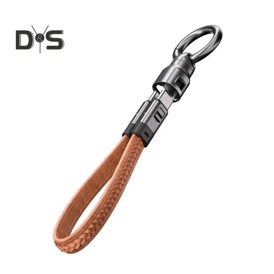 Cabo de Carregamento Tipo-C com Chaveiro Cordão 240W Carregamento Rápido Transferência de Dados em Alta Velocidade Cabo Carregador de Telefone Universal