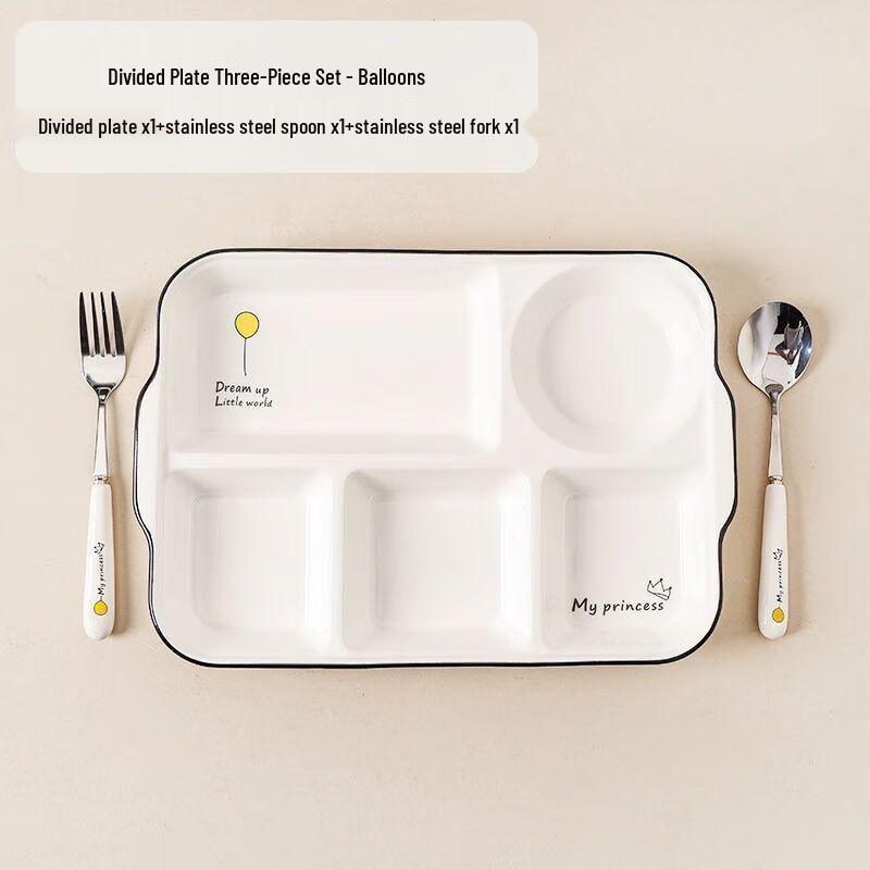 Deepened Ceramic Divided Meal Plate