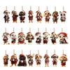 Christmas Pet Dog Advent Calendar Acrylic Hanging Ornaments For Holiday Decor And Gifts