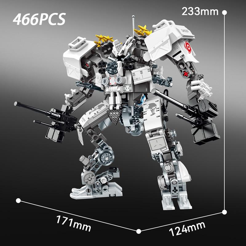 Space Science Fiction Wandering Earth Military-Style Assembly Model, Future Mecha Assembly Model, Four-Legged Combat Robot Gatling Mecha Assembly Mode