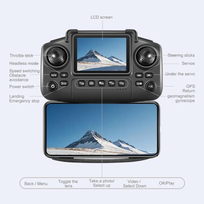 2026 K812 MAX 4K Professional HD Dual Camera GPS Drone with Screen 5G WIFI 360°Obstacle Avoidance Brushless Light Flow Foldable Quadcopter Dron