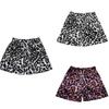 American Leopard Print Mesh Quick-Dry Plus Size Outdoor Sports Shorts