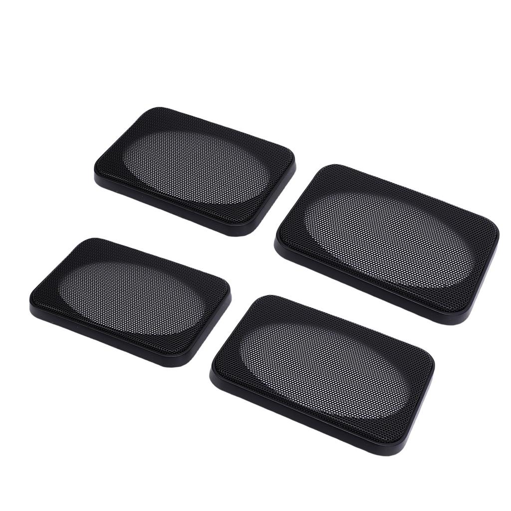 4Pcs Speaker Grill Covers Rectangular Metal Mesh Car Speaker Subwoofer Guard Protector Decoration