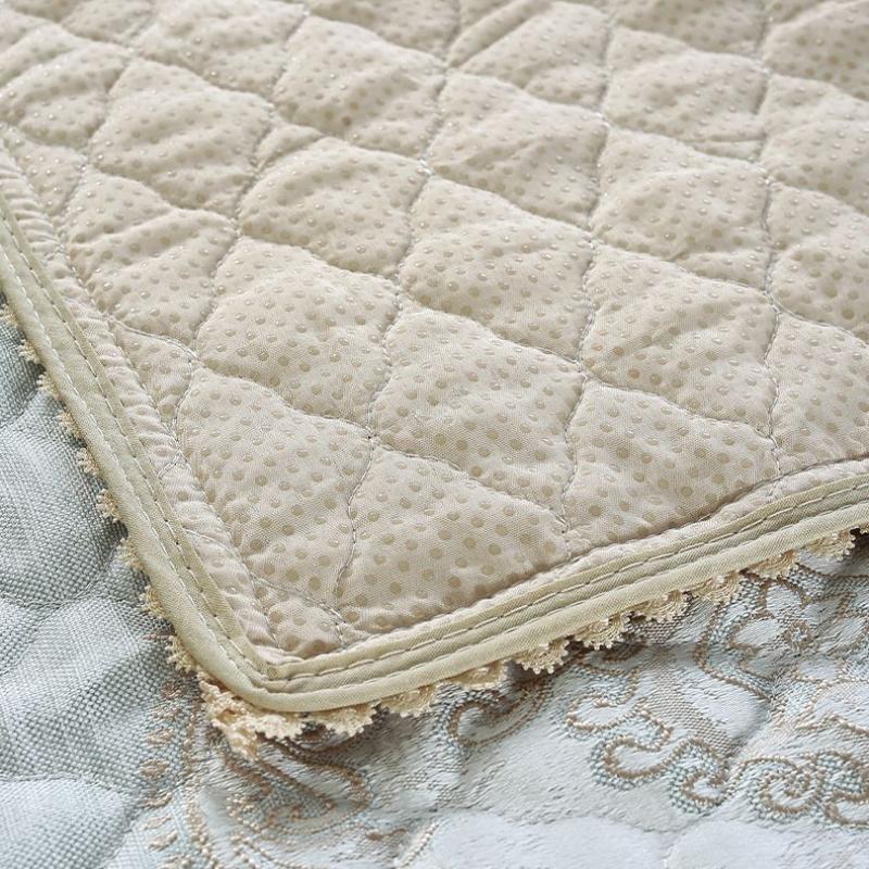 Cotton Linen Jacquard All-season Sofa Cover Thickened Non Slip Comfortable Seat Cushion Lace Breathable Dustproof Couch Towel