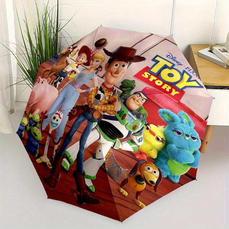 1pc Toy Story Characters Auto-Open Close Umbrella, Portable 3-Fold Design, 8-Rib Iron Frame Outdoor Umbrella, Festival Gift for Fans, Travel
