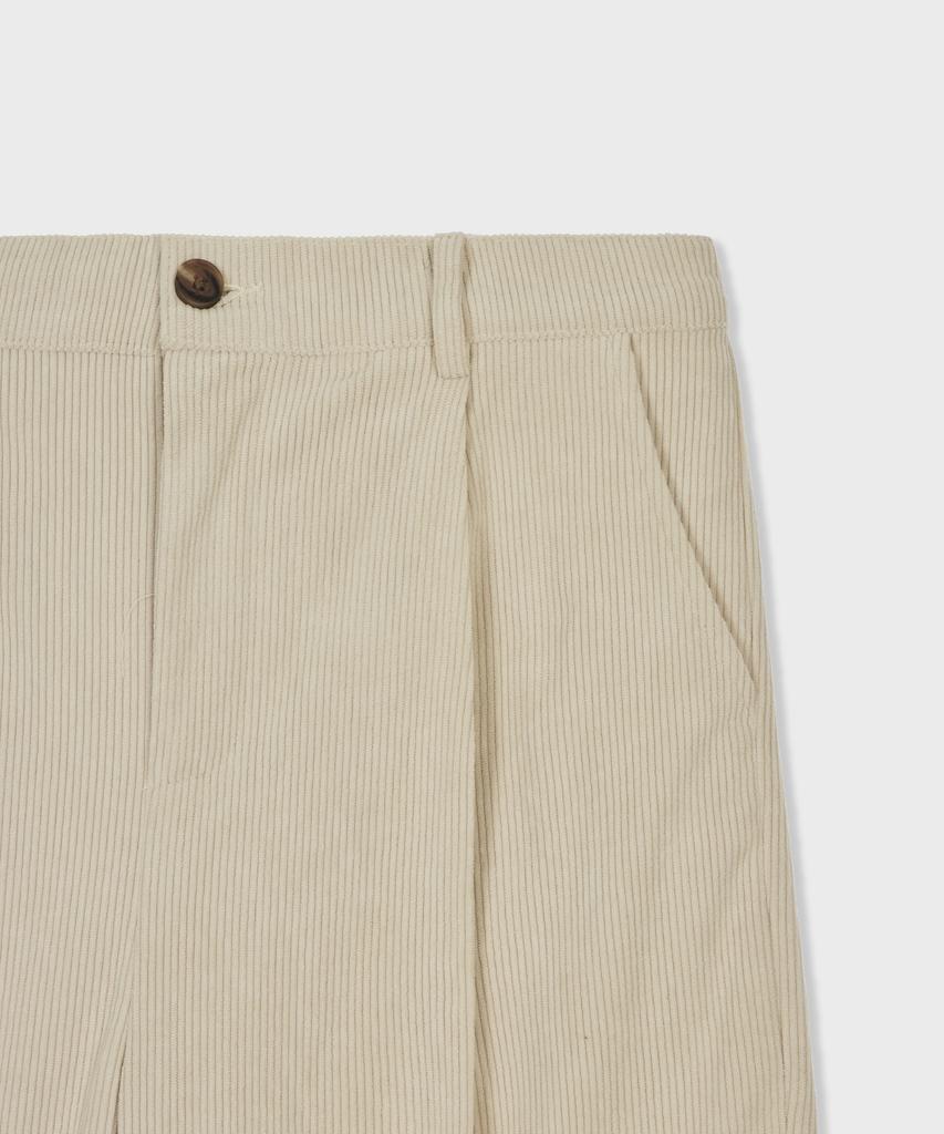 GLW Comfort Elastic Corduroy Pants Cream