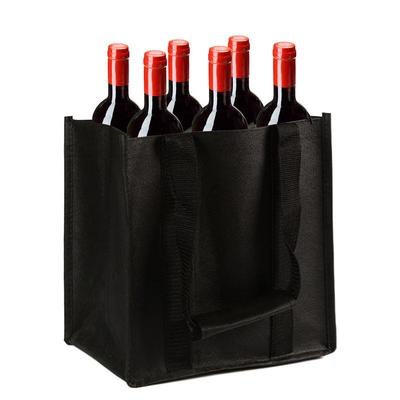 Borsa Porta Bottiglie di Vino Portabottiglie di Vino Riutilizzabile Borsa per Bottiglie di Vino Scomparti Bottiglie Borsa Tote con Manico per Viaggio