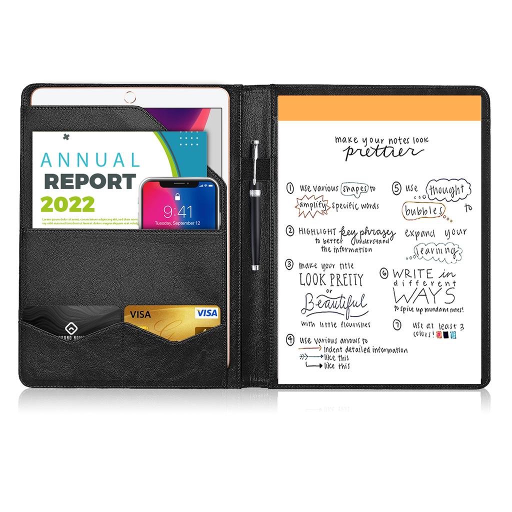 Multifunctional Conference Folder A4 Business Stationery Folder PU Leather Contract File Folders Filing Office School Supplies