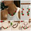 Earrings Christmas Bell Jewelry Set Necklace Xmas Clavicle Chain Fashion   Women