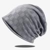 2027 NEW KJ Custom Lightweight Checked Reversible Slouchy Beanie Sleeping Chemo Cap  Blank