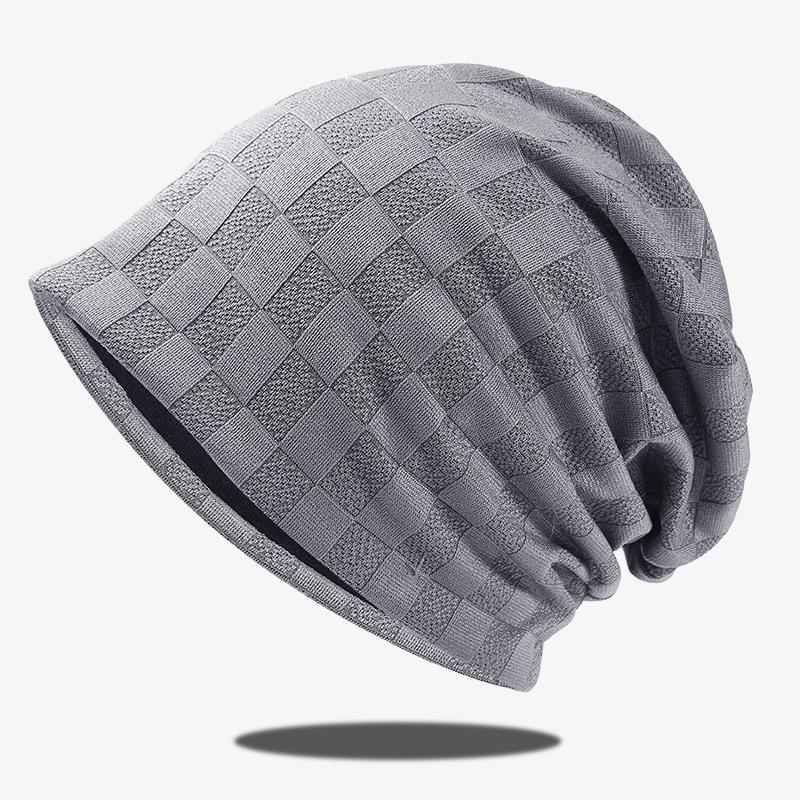 2027 NEW KJ Custom Lightweight Checked Reversible Slouchy Beanie Sleeping Chemo Cap Blank