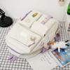 Academic Style Senior High School University Student Schoolbag Backpack Women's Four-Piece Canvas Backpack