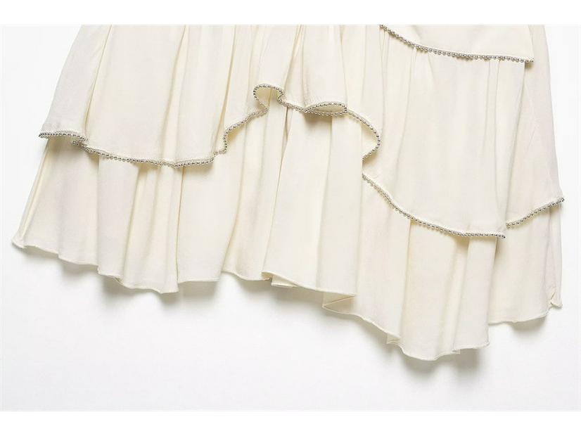 TAOP&ZA Women's Summer Fashion Ruffle Hem Skirt