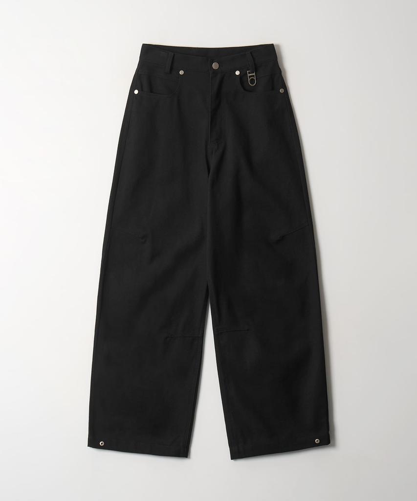 DTHIRTYONE Side-Snap Balloon Curved Pants (Black)