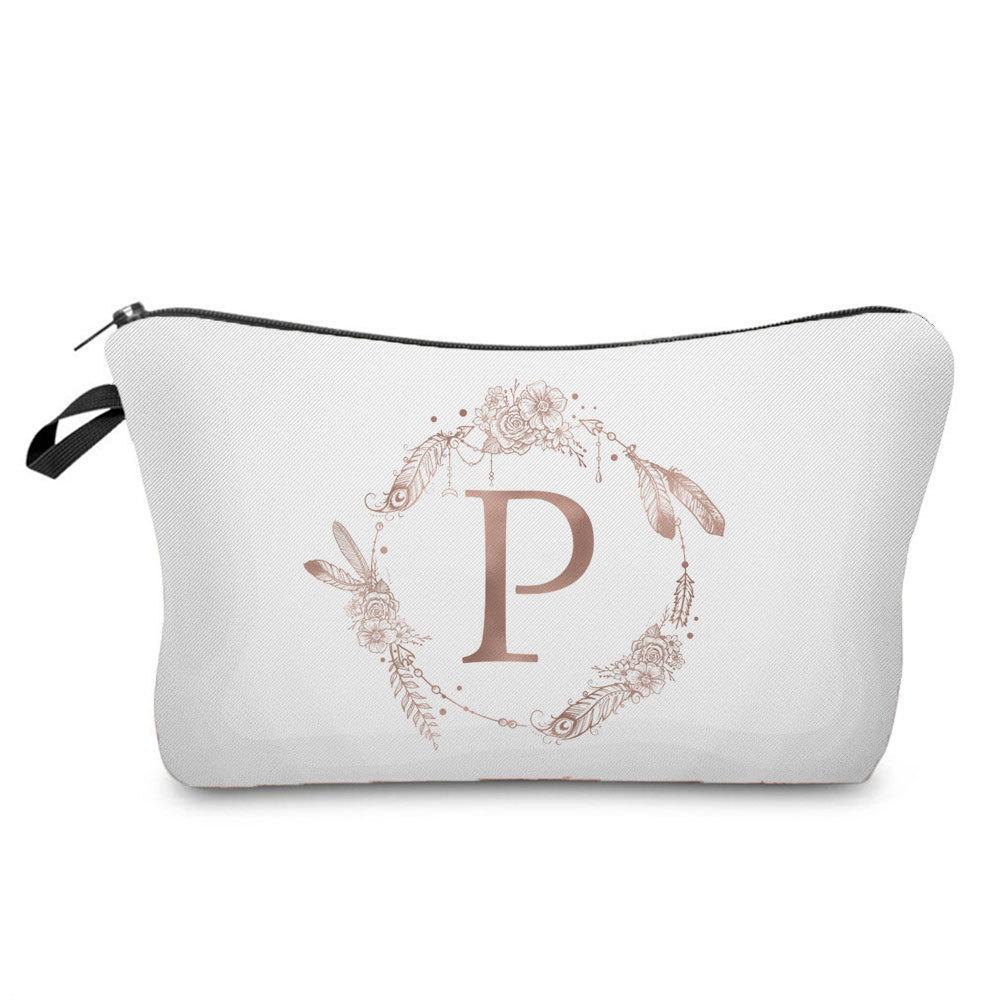 Women letter Print Cosmetic Bag Toiletries Organize Travel Storage Case