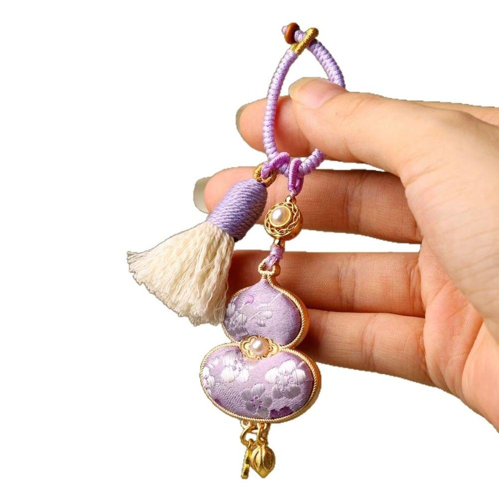 Blessing Brocade Gourd Pendant Good Luck Hanging Ornaments Spring Festival Gourd Key-chain  Gifts
