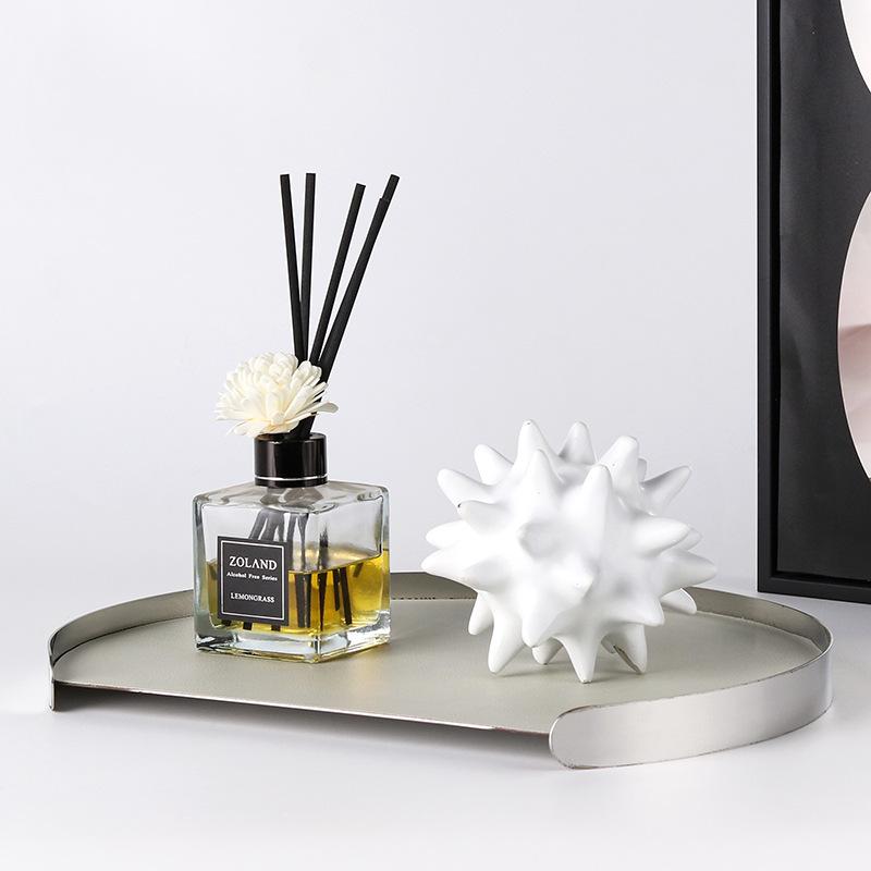 Light Luxury Leather Aromatherapy Tray, High-end Storage Tray, Living Room Coffee Table, Minimalist Model Room Decoration