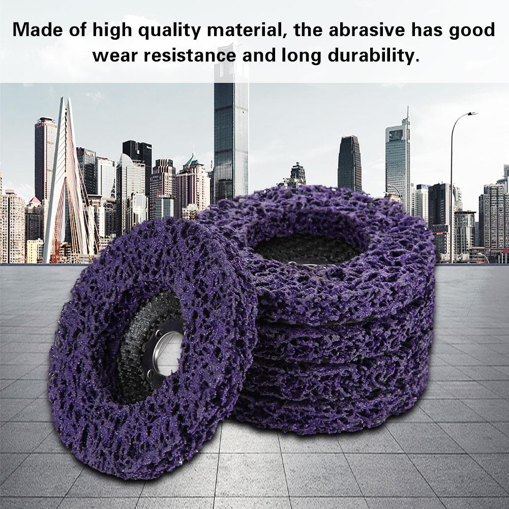 5Pcs 100mm Poly Strip Wheel Disc Paint Rust Removal Tool Poly Strip Grinding Wheel Polishing Wheel for Angel Grinders