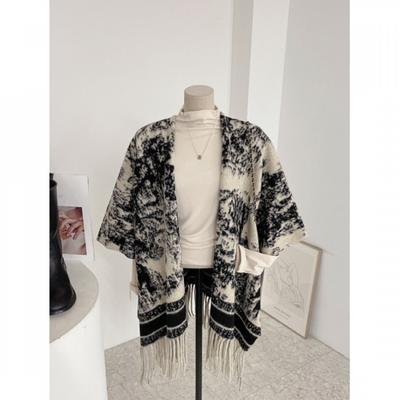 Honey J Wide Shawl Cardigan  Timet  Tie Dye 1color