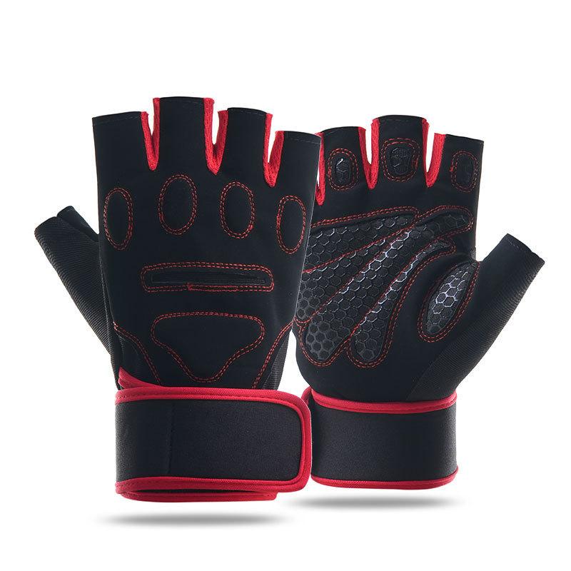 Breathable Half Finger Protective Dumbbell Weightlifting Exercise Outdoor Cycling Mountaineering Upgrade Anti Slip and Wear Resistant