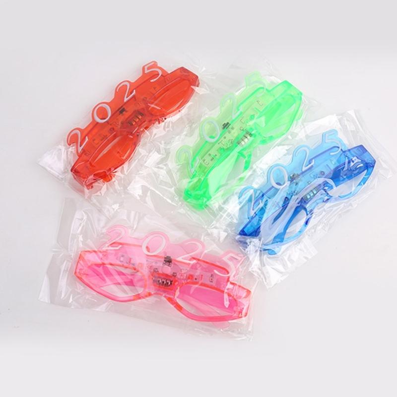 Glowing LED Eyewear For Cosplay Event Practical Plastic Frame Adjustable Fit Adults Kids Costume Props