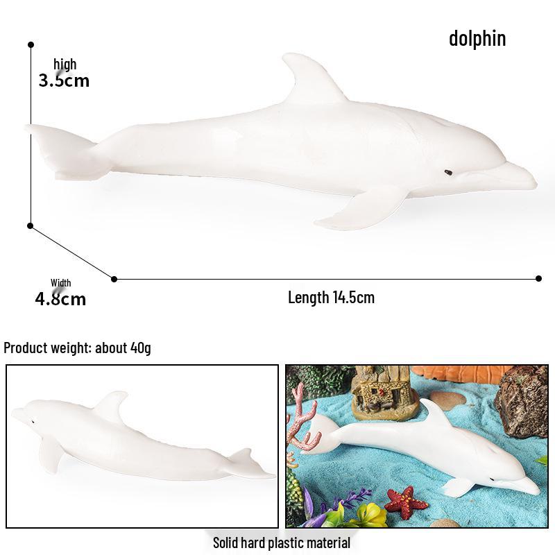 Children's Marine Animal Cognitive Model: Shark, Megalodon, Tiger Shark - Desktop Toy Ornament