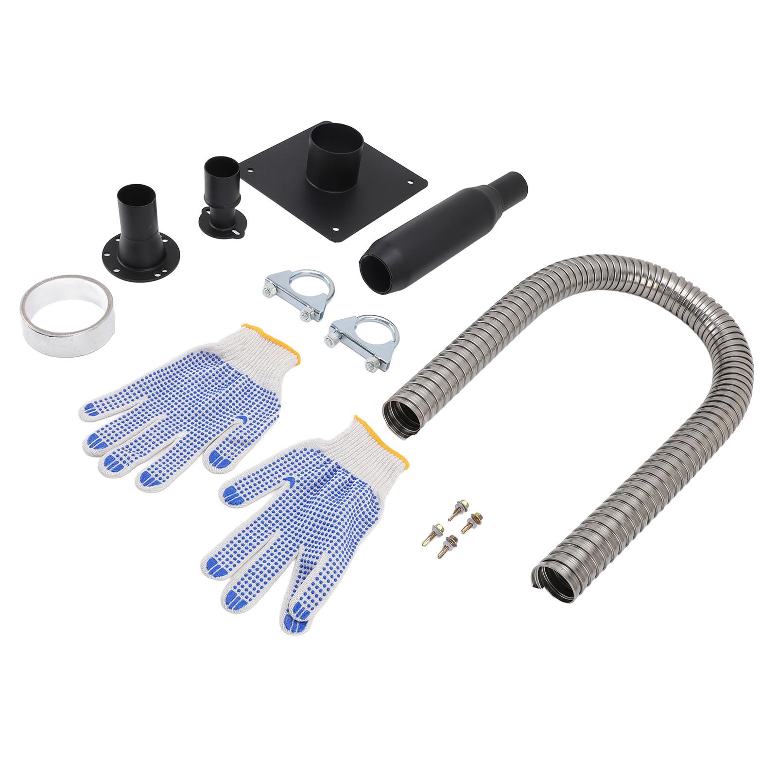 

Generator Exhaust Extension Kit Stainless Steel Noise Reduction Insulated Through Wall Mounting Plate Safely Vent