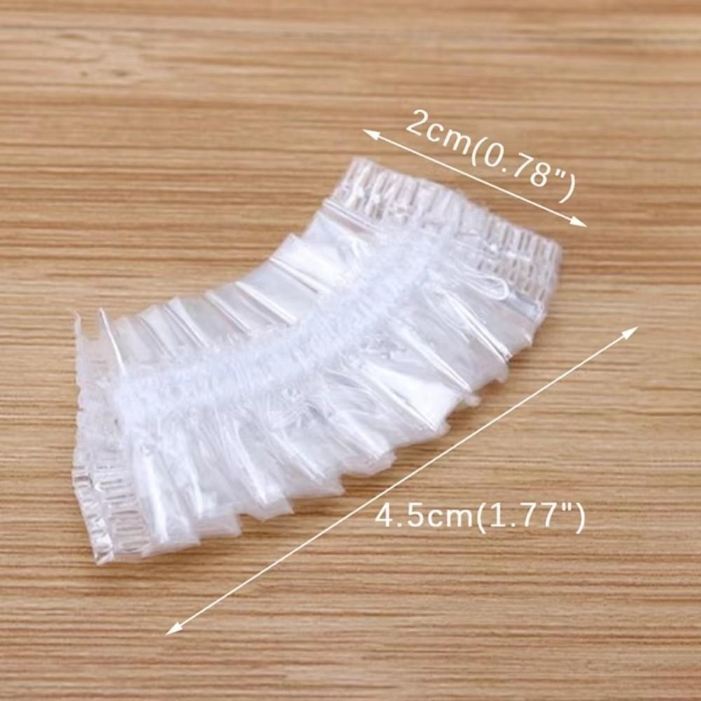 100PCS Elastic Hair Dyeing Ear Sleeve Waterproof Ear Protector Caps for Shower Salon