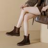 2025 autumn and winter new retro short boots women's versatile thickened Chelsea boots genuine leather British Martin boots