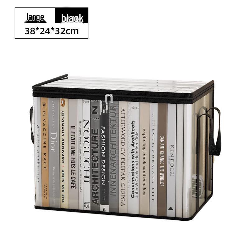 Classroom Student Book Organizer: Transparent, Large-Capacity Storage Box for Textbooks