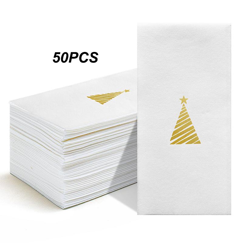 30*43cm Dust-free Napkins Virgin Wood Pulp Serviette Wedding Party Western Restaurant Decoration Christmas Pattern Paper Napkins