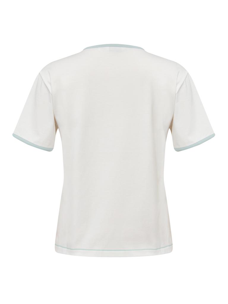 EIDER Sheer Women'S Ringer Short Sleeve T-Shirt_White