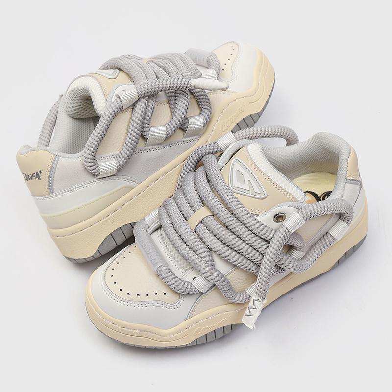 

Круглые шнурки дизайнерская мужская обувь весенние кроссовки мужская мода молодежная повседневная обувь комфорт на открытом воздухе противоскользящая ходьба 35 бежевый