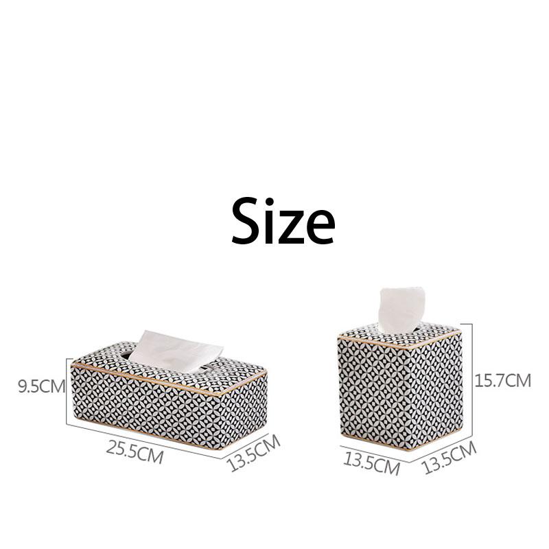 Modern Mosaic Ceramic Tissue Boxes European Simple Creativity Napkin Holder Desk Paper Towel Storage Box Living Room Decoration