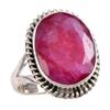 Red Ruby(Simulated) Gemstone Handmade 925 Sterling Silver Gift Ring S.5.5 l6R39