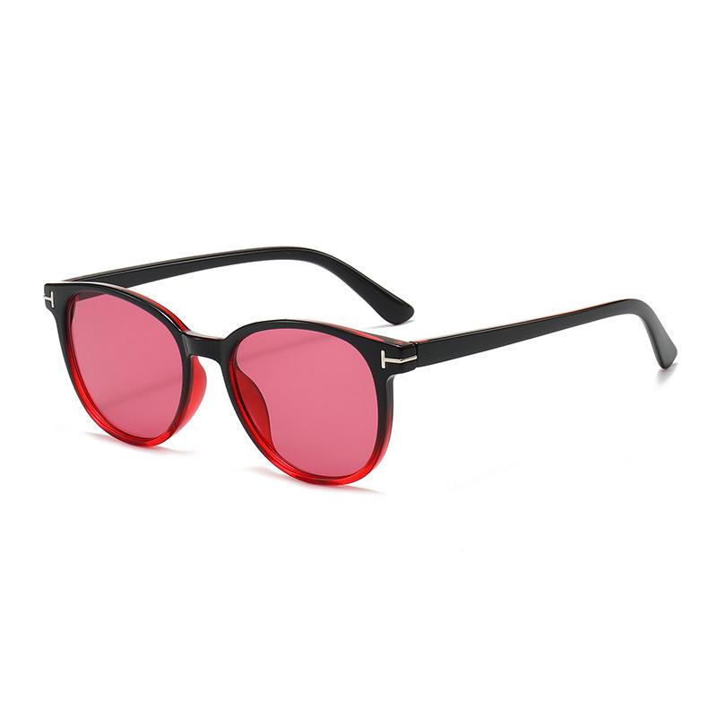 T-Shaped Round Frame Retro Sunglasses 2026 - European & American Street Style