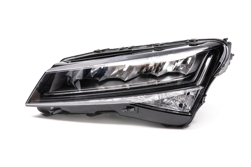 Передняя фара LED (Левая, Оригинал, Б.У.) для Skoda Superb 2015-2024 гг