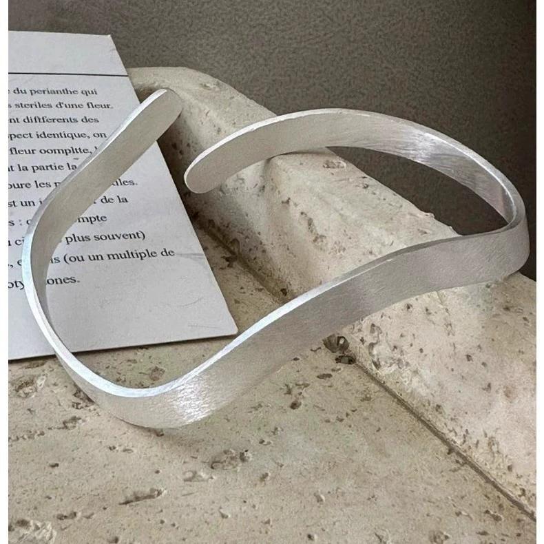 PANJBJ 925 Sterling Silver Feather Adjustable Couple Bangle Gothic Punk Design Women Jewelry Gift Lucky Bracelet Dropshipping