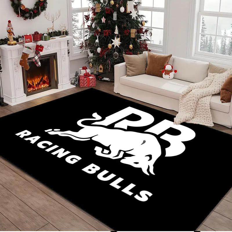 Racing Bulls Rug Area rug for Livingroom, Bedroom, Palyroom, Chair Rug, Office Rug, Floor mat, Large Size Fan Christmas Birthday gift