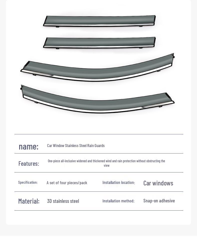 Honda Avancier Window Rain Deflector Eyebrow Trim