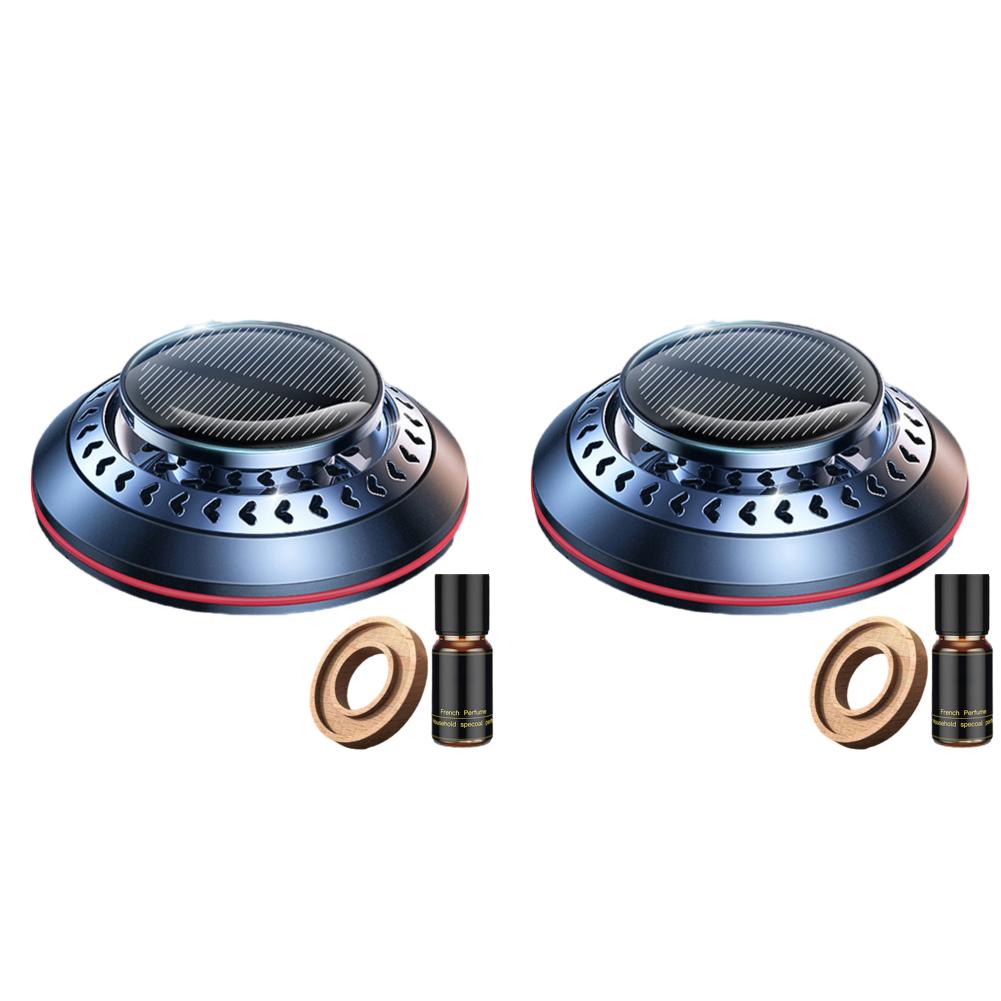 Solar Rotation Car Rotating Aromatherapy Aluminum Alloy Automatic Car Perfume Diffuser Creative Car Perfume Dashboard Decoration