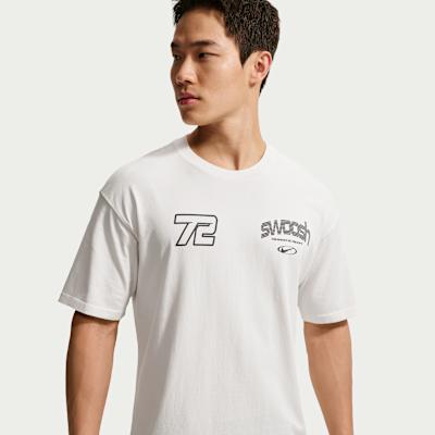 Nike T Shirts Men s Ecru Crew Neck S