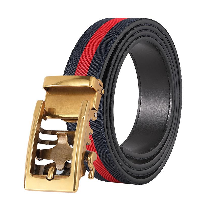 

3,3 см Мужской холщовый ремень с автоматической пряжкой для джинсов 140*3.15cm