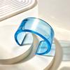 Wide Half Cuff Bracelet Simple Color Open Mouth Bangle Casual Elegant Wristband  Daily Casual
