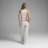 SKIMS Ribbed Crew Neck Solid Slim Fit Sleeveless Tank Top Women Tops Light-Heather-Grey SL-TNK-6094W-LHG