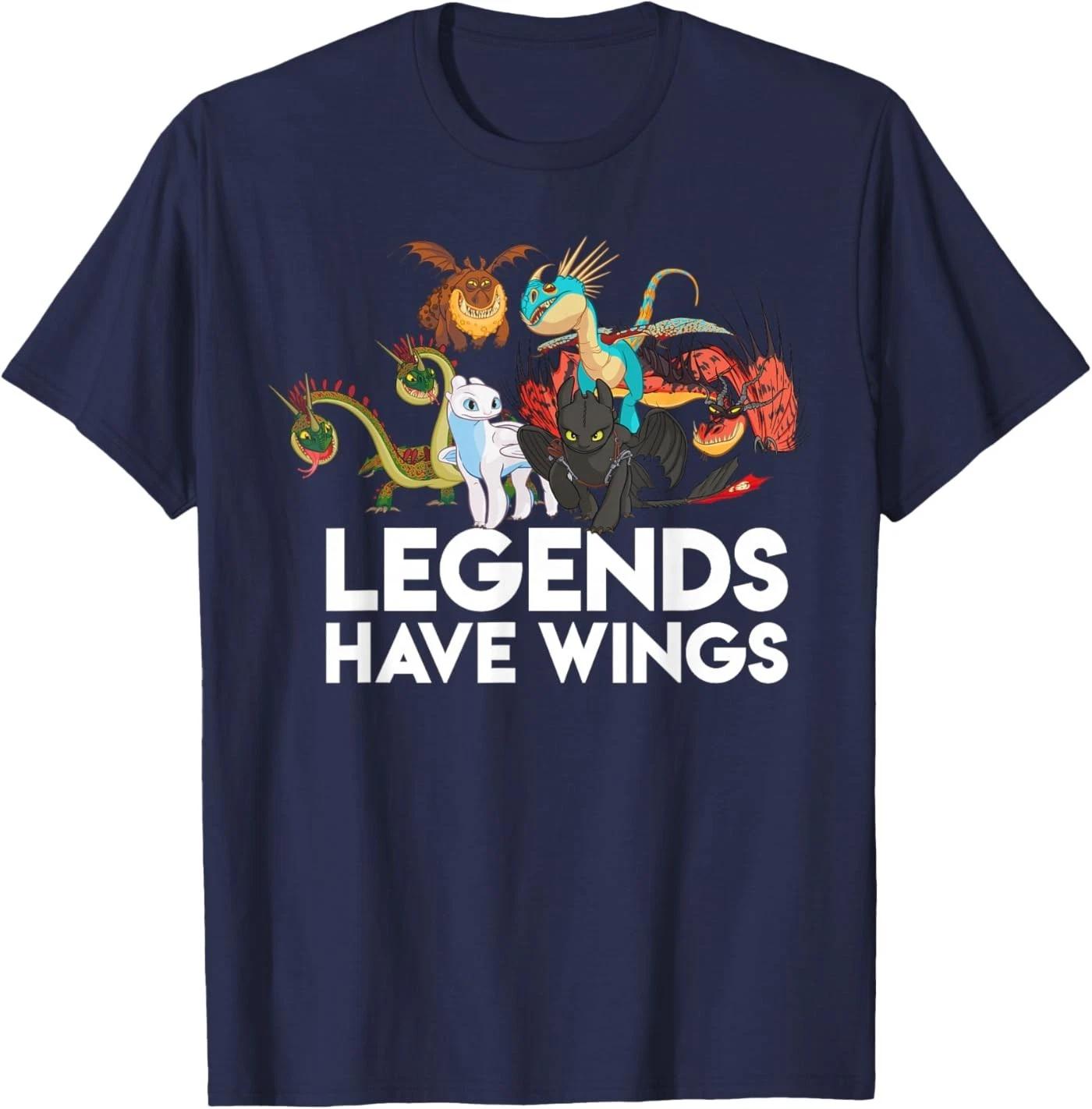 How to Train Your Dragons 3 Hidden World Legends Have Wings T-Shirt M